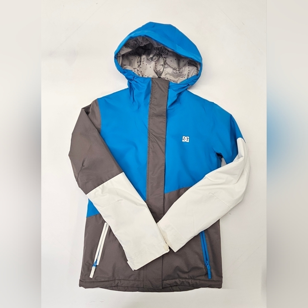DC Snowboard Ski Snowboard Jacket Women's Grey White Blue Coat Winter